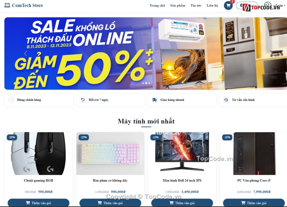 website bán máy tính,bán website,web máy tính